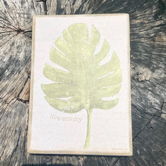 🆕 Wooden Block Sign - Live Simply - Picture 5 of 7